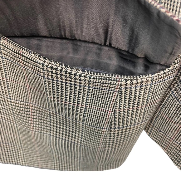 Mens Vintage Burberrys Houndstooth Plaid Brown Suit Jacket 44 L/XL - Picture 6 of 11
